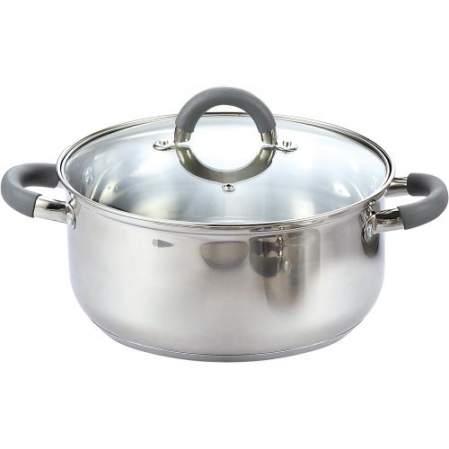  [아마존베스트]Cook N Home 2410 Stainless Steel 12-Piece Cookware Set, Silver