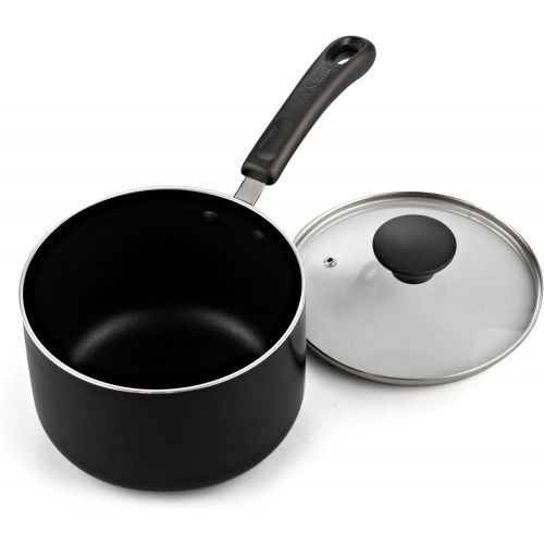  [아마존베스트]Cook N Home Nonstick Saucepan, 2 quart, Black