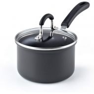 [아마존베스트]Cook N Home 0, Black 1.5QT/14CM Anodized Nonstick Saucepan, 1.5 Quarts