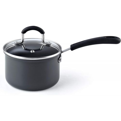  [아마존베스트]Cook N Home 0, Black 1.5QT/14CM Anodized Nonstick Saucepan, 1.5 Quarts