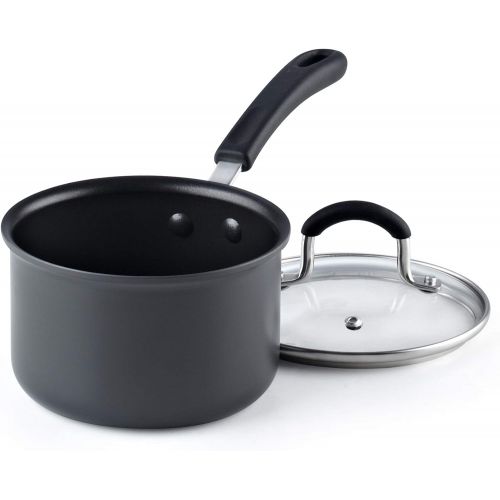  [아마존베스트]Cook N Home 0, Black 1.5QT/14CM Anodized Nonstick Saucepan, 1.5 Quarts