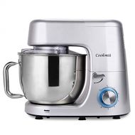 [아마존핫딜]Cookmii Kuechenmaschine 1800W Hohe Leistung Knetmaschine, 6-stufige und 7.2 Liter-Ruehrschuessel Geschwindigkeit Teigmaschine (Silbrig) Mehrweg