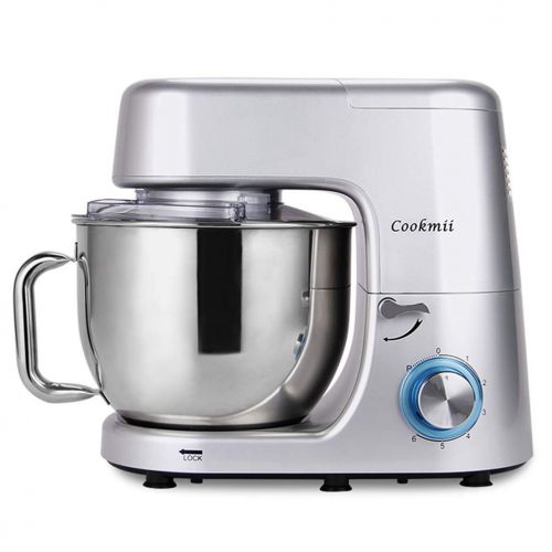  [아마존 핫딜]  [아마존핫딜]Cookmii Kuechenmaschine 1800W Hohe Leistung Knetmaschine, 6-stufige und 7.2 Liter-Ruehrschuessel Geschwindigkeit Teigmaschine (Silbrig) Mehrweg