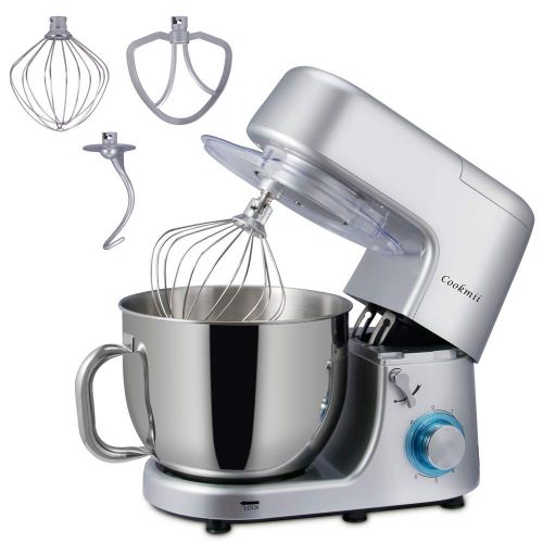  [아마존 핫딜]  [아마존핫딜]Cookmii Kuechenmaschine 1800W Hohe Leistung Knetmaschine, 6-stufige und 7.2 Liter-Ruehrschuessel Geschwindigkeit Teigmaschine (Silbrig) Mehrweg