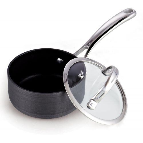  [아마존베스트]Cooks Standard Hard anodize Sauce Pan, 1 qt, Black