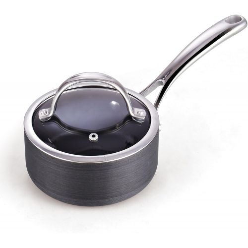  [아마존베스트]Cooks Standard Hard anodize Sauce Pan, 1 qt, Black