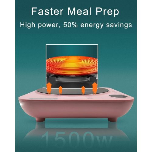  Portable Induction Cooktop, Cooksir 1500W Induction Cooker with Kids Safety Lock, 12 Power 12 Temperature Setting Countertop Burner with Timer