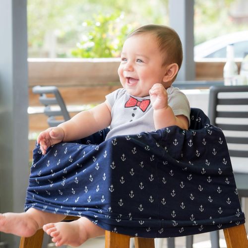  Cool Beans Baby Car Seat Canopy and Nursing Cover - Multiuse - Soft and Stretchy Fabric Easily Covers High Chairs, Shopping Carts, Car Seats - Bonus Infant Baby Beanie and Bag (Anc