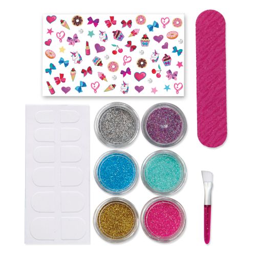  Cool Maker JoJo Siwa Glitter Nails - Glitter Manicure Kit with Custom Decals