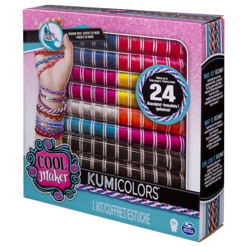  Cool Maker - KumiColors Fantasy & Neons Fashion Pack, Makes Up to 24 Bracelets with the KumiKreator, for Ages 8 and Up