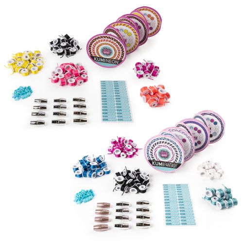  Cool Maker - KumiColors Fantasy & Neons Fashion Pack, Makes Up to 24 Bracelets with the KumiKreator, for Ages 8 and Up