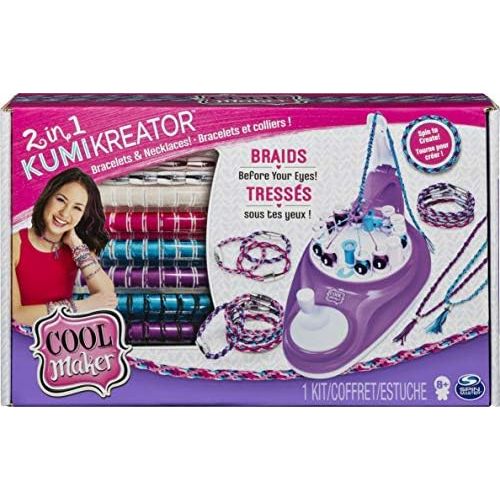  [아마존베스트]Cool Maker, 2-in-1 KumiKreator, Necklace and Friendship Bracelet Maker Activity Kit, for Ages 8 and Up