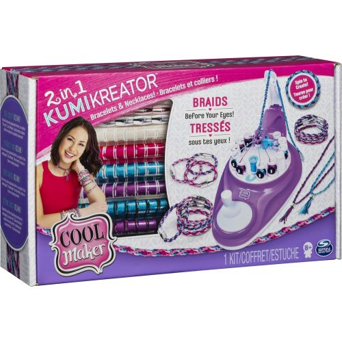  [아마존베스트]Cool Maker, 2-in-1 KumiKreator, Necklace and Friendship Bracelet Maker Activity Kit, for Ages 8 and Up