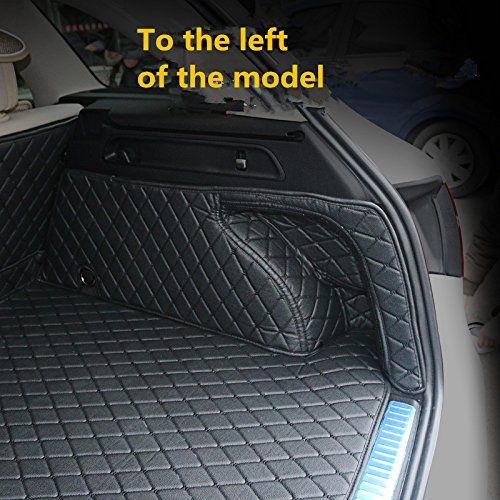  Cool car automotive Cool car Custom fit Cargo Mat boot liner Waterproof full covered cargo liners Leather Boots Liner Pet Mats for Cadillac XT5 XTS CT6 CTS (XT5, Black with black stitches)