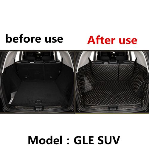  Cool car automotive Cool car Custom fit Cargo Mat boot liner Waterproof full covered cargo liners Leather Boots Liner Pet Mats for Cadillac XT5 XTS CT6 CTS (XT5, Black with black stitches)