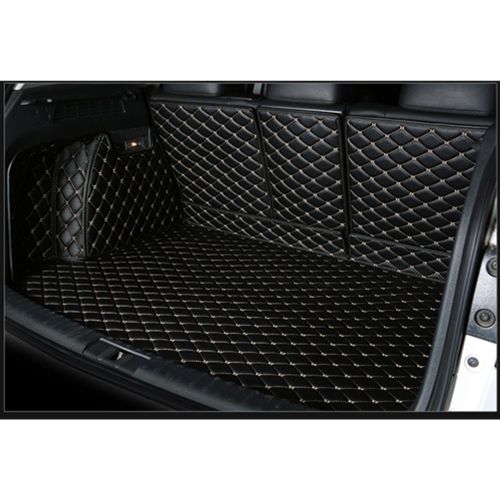  Cool car automotive Cool car Custom fit Cargo Mat boot liner Waterproof full covered cargo liners Leather Boots Liner Pet Mats for Cadillac XT5 XTS CT6 CTS (XT5, Black with black stitches)