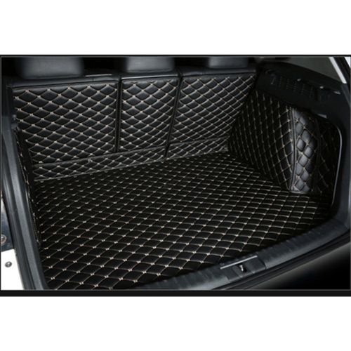  Cool car automotive Cool car Custom fit Cargo Mat boot liner Waterproof full covered cargo liners Leather Boots Liner Pet Mats for Cadillac XT5 XTS CT6 CTS (XT5, Black with black stitches)