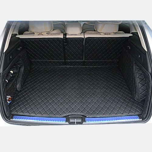  Cool car automotive Cool car Custom fit Cargo Mat boot liner Waterproof full covered cargo liners Leather Boots Liner Pet Mats for Cadillac XT5 XTS CT6 CTS (XT5, Black with black stitches)