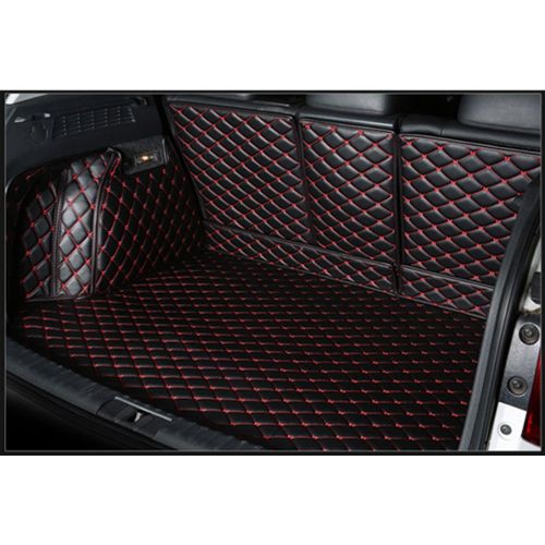  Cool car automotive Cool car Custom fit Cargo Mat boot liner Waterproof full covered cargo liners Leather Boots Liner Pet Mats for Cadillac XT5 XTS CT6 CTS (XT5, Black with black stitches)