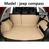 Cool car automotive Cool car Custom fit Cargo Mat boot liner Waterproof full covered cargo liners Leather Boots Liner Pet Mats for Cadillac XT5 XTS CT6 CTS (XT5, Beige)