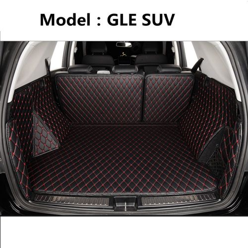  Cool car automotive Cool car Custom fit Cargo Mat boot liner Waterproof full covered cargo liners Leather Boots Liner Pet Mats for Cadillac XT5 XTS CT6 CTS (XTS, Black with red line)