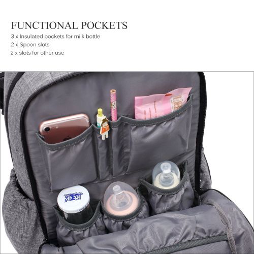  CoolBELL Baby Diaper Bag Backpack Large-Size Baby Bag with Insulated Pockets/Water-Resistant Travel...