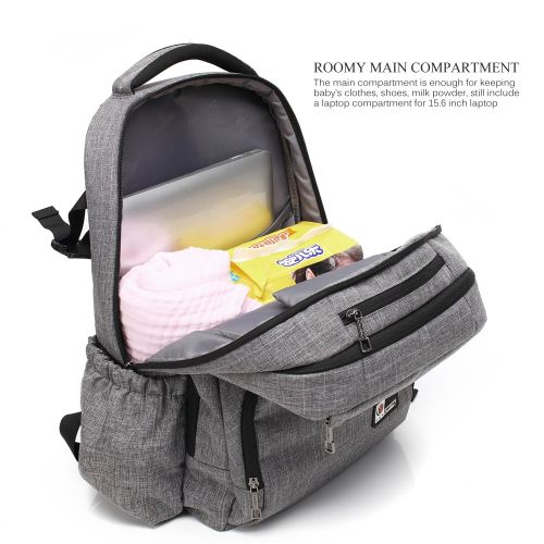  CoolBELL Baby Diaper Bag Backpack Large-Size Baby Bag with Insulated Pockets/Water-Resistant Travel...