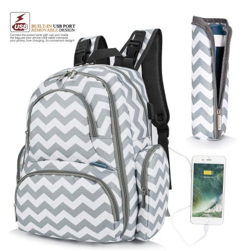  CoolBELL Baby Diaper Backpack with Insulated Pockets/Large Size Water-Resistant Baby...