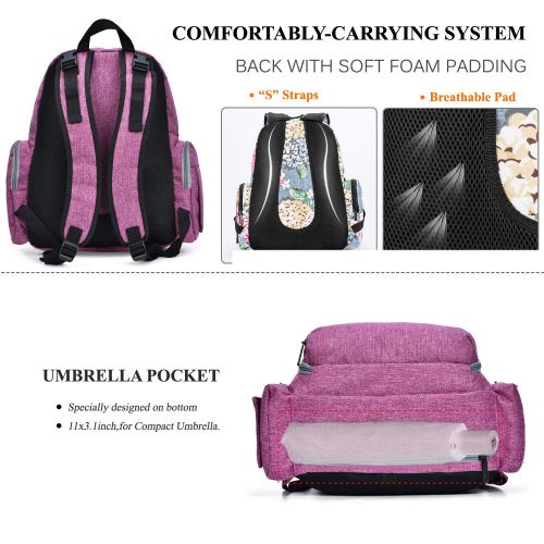  CoolBELL Baby Diaper Backpack with Insulated Pockets/Large Size Water-Resistant Baby...