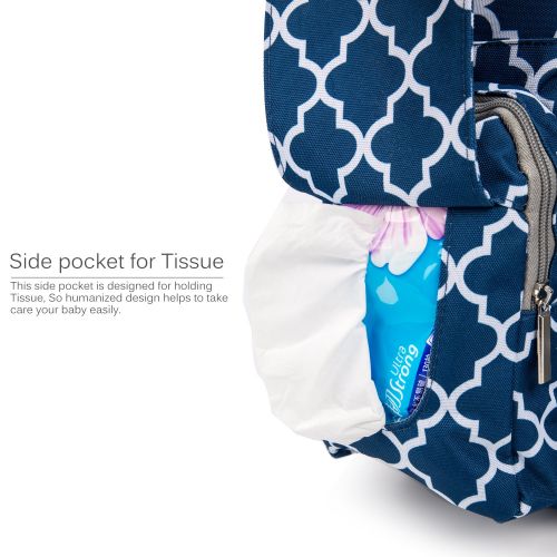  CoolBELL Baby Diaper Backpack with Insulated Pockets/Large Size Water-Resistant Baby...