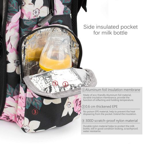  CoolBELL Baby Diaper Backpack with Insulated Pockets/Large Size Water-Resistant Baby...