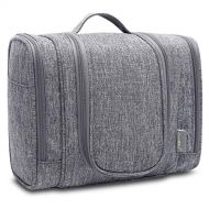 [아마존핫딜]CoolBELL Reise Kulturbeutel Kulturtasche Hangendes Dopp-Kit Herren Toilettenartikel Organizer Waschbeutel Frauen Makeup Tasche Kosmetiktasche,Grau