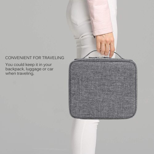  [아마존 핫딜]  [아마존핫딜]CoolBELL Kosmetiktasche Reise Makeup Box Zug Kasten Kosmetikkoffer Kosmetischer Organizer Etui Kulturbeutel Kulturtasche mit Teiler fuer Make-up Buerste Schmuck Toilettenartikel,Grau