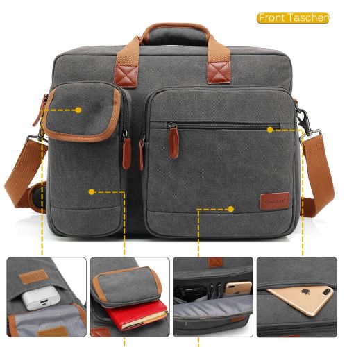  [아마존 핫딜]  [아마존핫딜]CoolBell 17.3 Inch Laptop Tasche Aktentasche Herren schuetzend Messenger Bag Umhangetasche Notebook Schultertasche Multifunktional Henkeltasche Laptoptasche fuer 17-17,3 Zoll MacBook