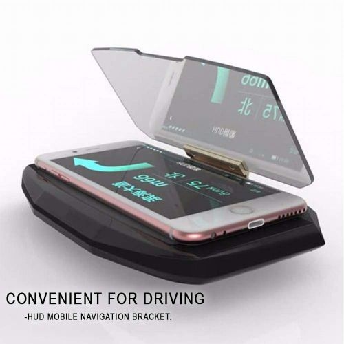  CoolKo Universal HUD Head-Up Display GPS Navigation Frame Windscreen Projector with Qi Wireless Charging Function [Version 2]