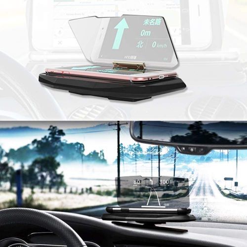  CoolKo Universal HUD Head-Up Display GPS Navigation Frame Windscreen Projector with Qi Wireless Charging Function [Version 2]