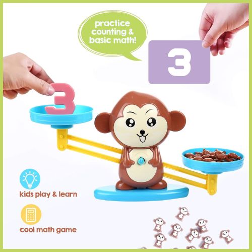  [아마존핫딜][아마존 핫딜] CoolToys Monkey Balance Cool Math Game for Girls & Boys | Fun, Educational Children’s Gift & Kids Toy STEM Learning Ages 3+ (65-Piece Set)