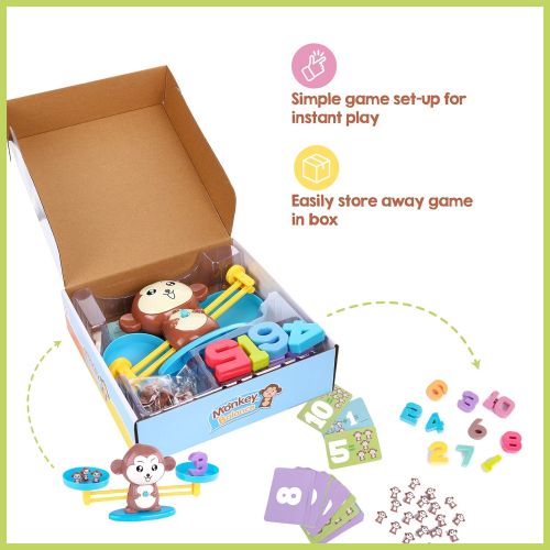  [아마존핫딜][아마존 핫딜] CoolToys Monkey Balance Cool Math Game for Girls & Boys | Fun, Educational Children’s Gift & Kids Toy STEM Learning Ages 3+ (65-Piece Set)