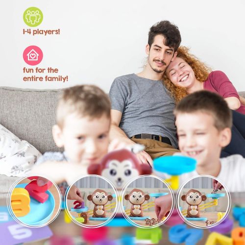  [아마존핫딜][아마존 핫딜] CoolToys Monkey Balance Cool Math Game for Girls & Boys | Fun, Educational Children’s Gift & Kids Toy STEM Learning Ages 3+ (65-Piece Set)