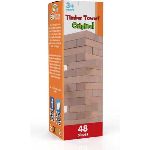  [아마존베스트]CoolToys Timber Tower Wood Block Stacking Game  Original Edition (48 Pieces)