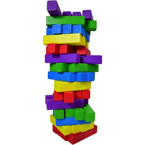  [아마존베스트]CoolToys Timber Tower Wooden Block Stacking Game  Color Match Playset (60 Pieces)