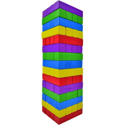  [아마존베스트]CoolToys Timber Tower Wooden Block Stacking Game  Color Match Playset (60 Pieces)