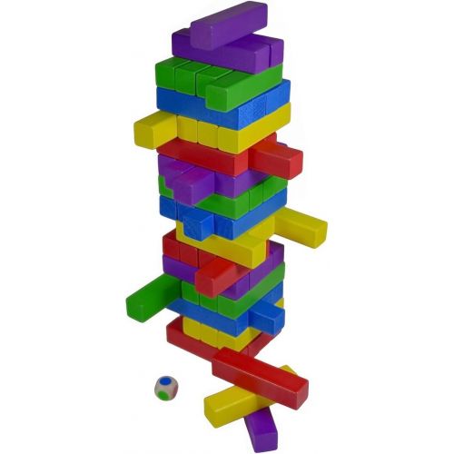  [아마존베스트]CoolToys Timber Tower Wooden Block Stacking Game  Color Match Playset (60 Pieces)