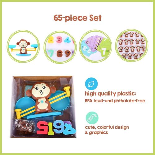  [아마존베스트]CoolToys Monkey Balance Cool Math Game for Girls & Boys | Fun, Educational Children’s Gift & Kids Toy STEM Learning Ages 3+ (65-Piece Set)