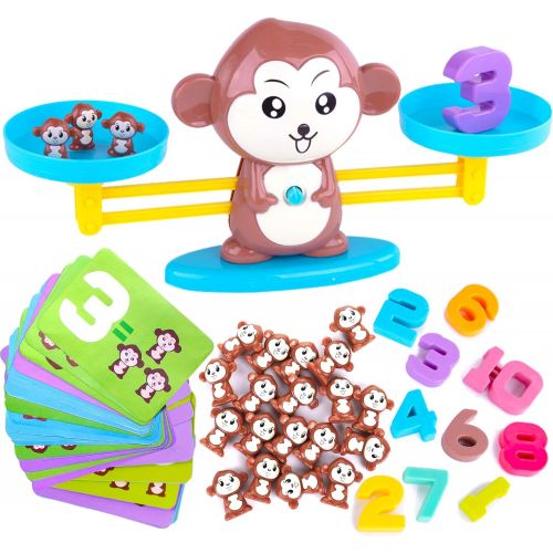  [아마존베스트]CoolToys Monkey Balance Cool Math Game for Girls & Boys | Fun, Educational Children’s Gift & Kids Toy STEM Learning Ages 3+ (65-Piece Set)