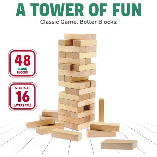  [아마존베스트]CoolToys Timber Tower Wood Block Stacking Game  Original Edition (48 Pieces)