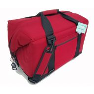 Polar Bear Coolers - Nylon Line - Quality Like No Other from The Brand You Can Trust - See Touch & Feel The Polar Bear Difference - Patent Pending - 48 Pack Red