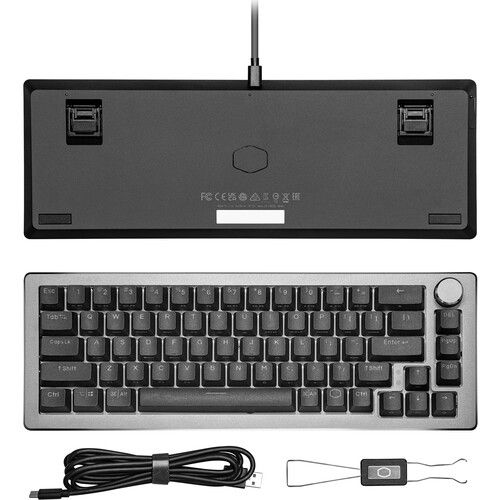  Cooler Master CK720 65% Customizable Mechanical Keyboard (Space Gray, White Switches)