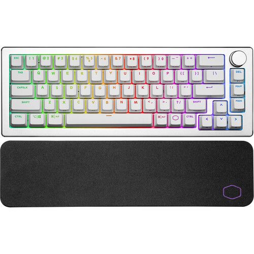  Cooler Master CK721 Wireless 65% RGB Mechanical Keyboard (Silver White)