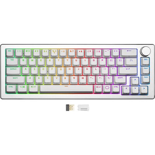  Cooler Master CK721 Wireless 65% RGB Mechanical Keyboard (Silver White)